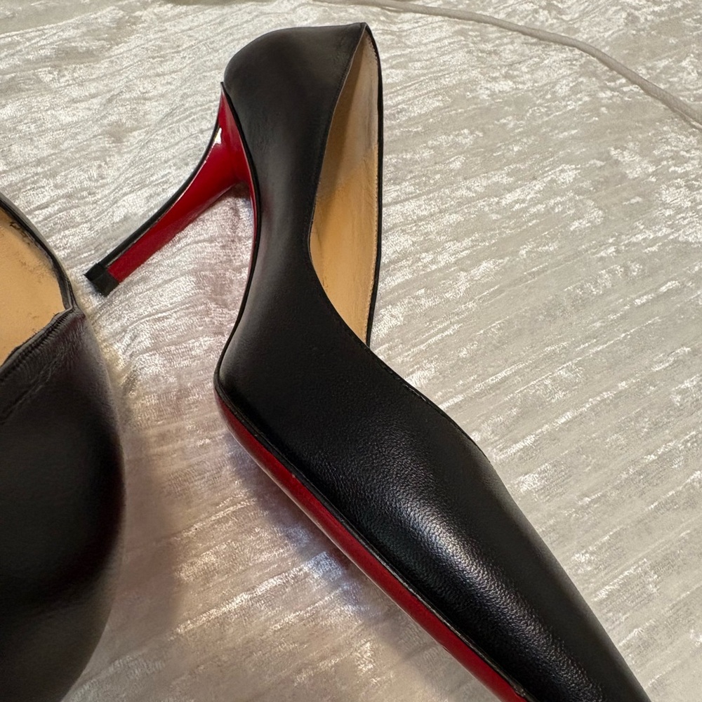 Christian Louboutin Black Heels with Red Soles - Picture 6 of 10